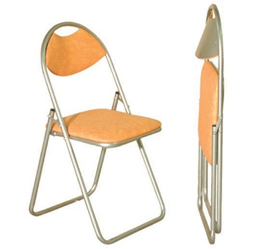 Складной стул на металлокаркасе СР - 01 с мягкой спинкой